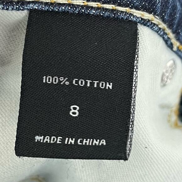 London Jean Distressed Straight Leg Jeans 8 - Picture 8 of 8